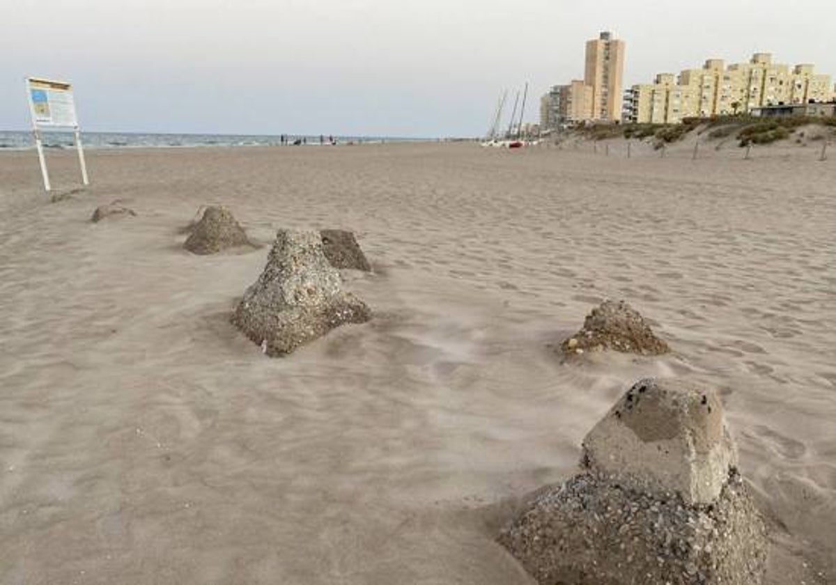 Playa de El Perellonet próxima a la gola.