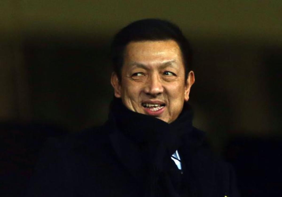 Peter Lim durante un partido del Valencia en 2014.