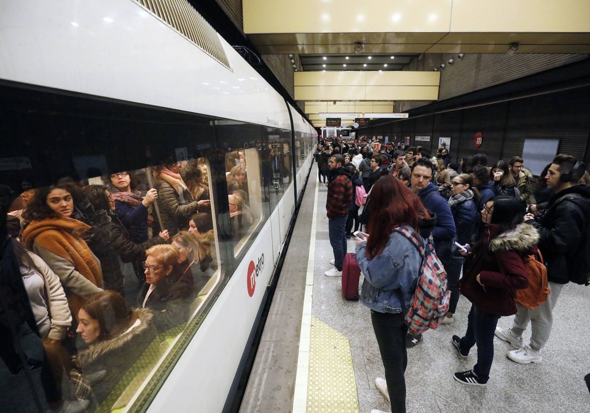 Huelga de metro en una imagen de archivo.