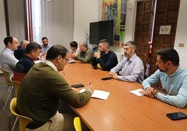 Reunión esta mañana en el Ayuntamiento de Sagunto.