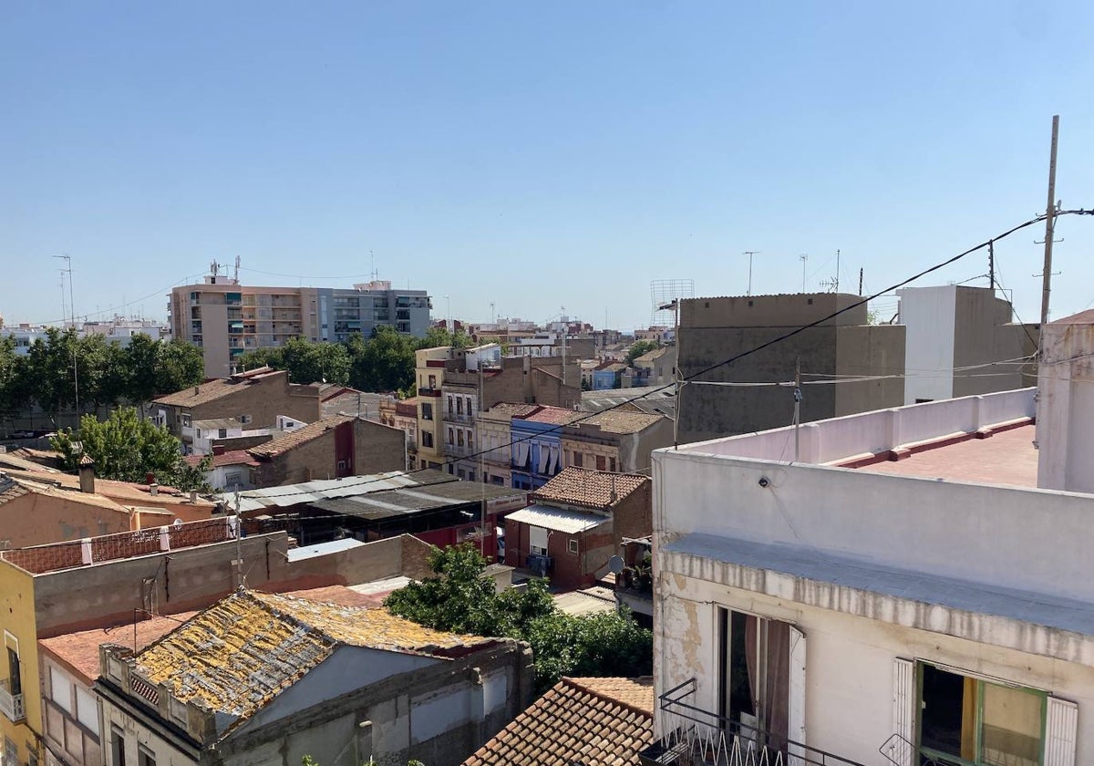 Vista panorámica del barrio del Cabanyal.