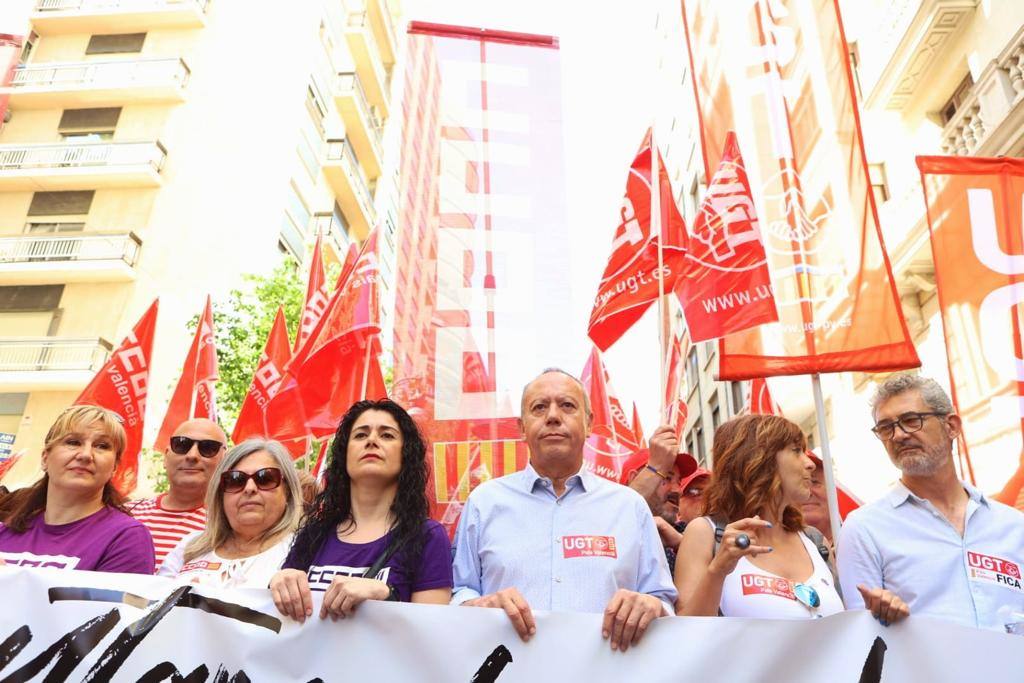 Así ha transcurrido la manifestación del 1 de mayo en Valencia