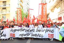 Así ha transcurrido la manifestación del 1 de mayo en Valencia