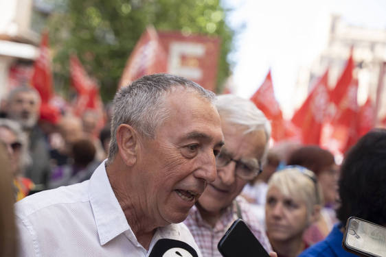 Joan Baldoví en la manifestación por el Día Internacional de los Trabajadores en Valencia