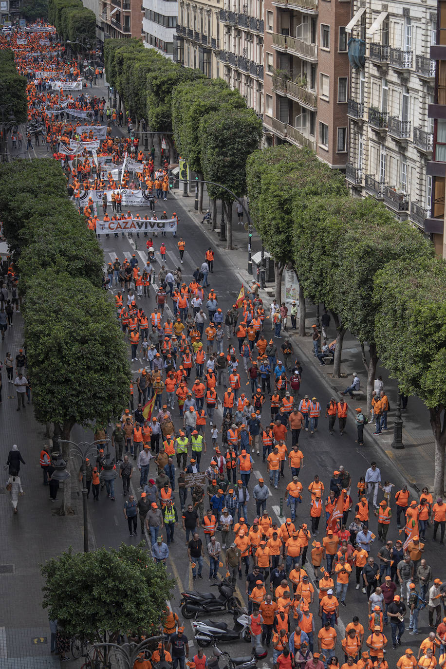 Así ha sido la manifestación en defensa de la caza celebrada en Valencia