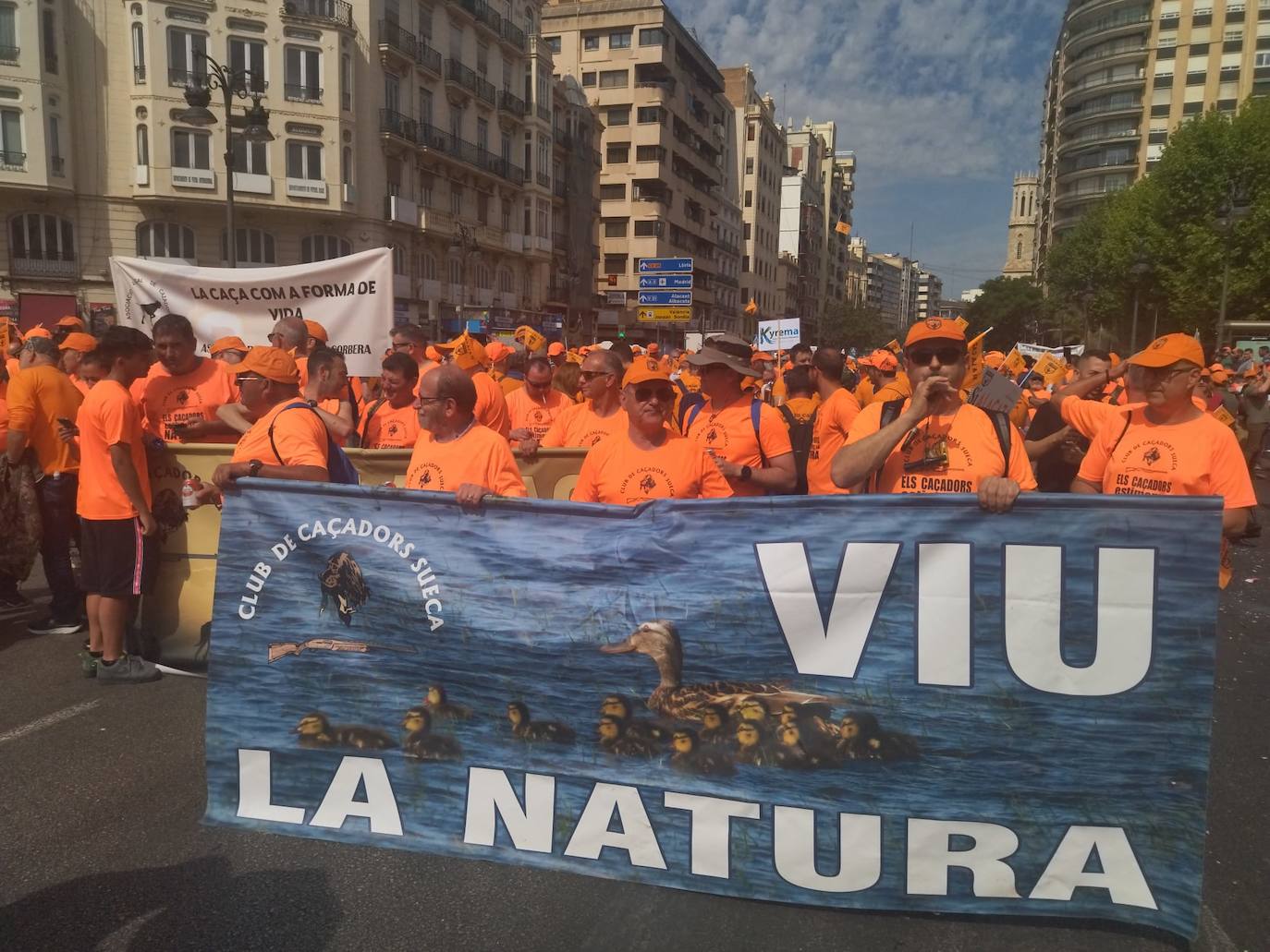 Así ha sido la manifestación en defensa de la caza celebrada en Valencia