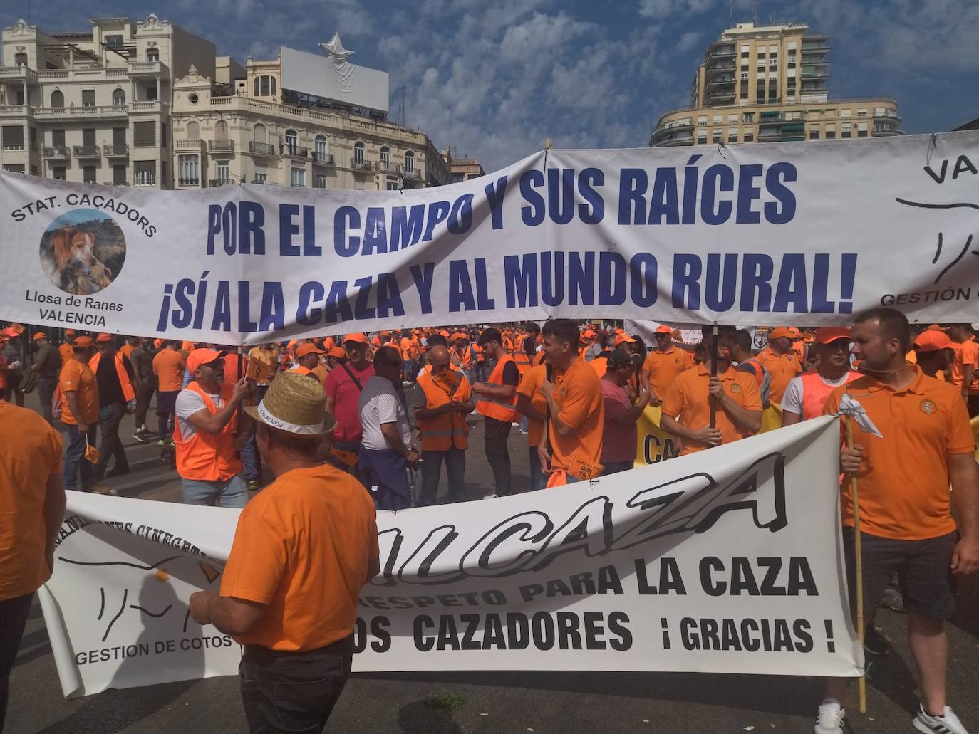 Así ha sido la manifestación en defensa de la caza celebrada en Valencia