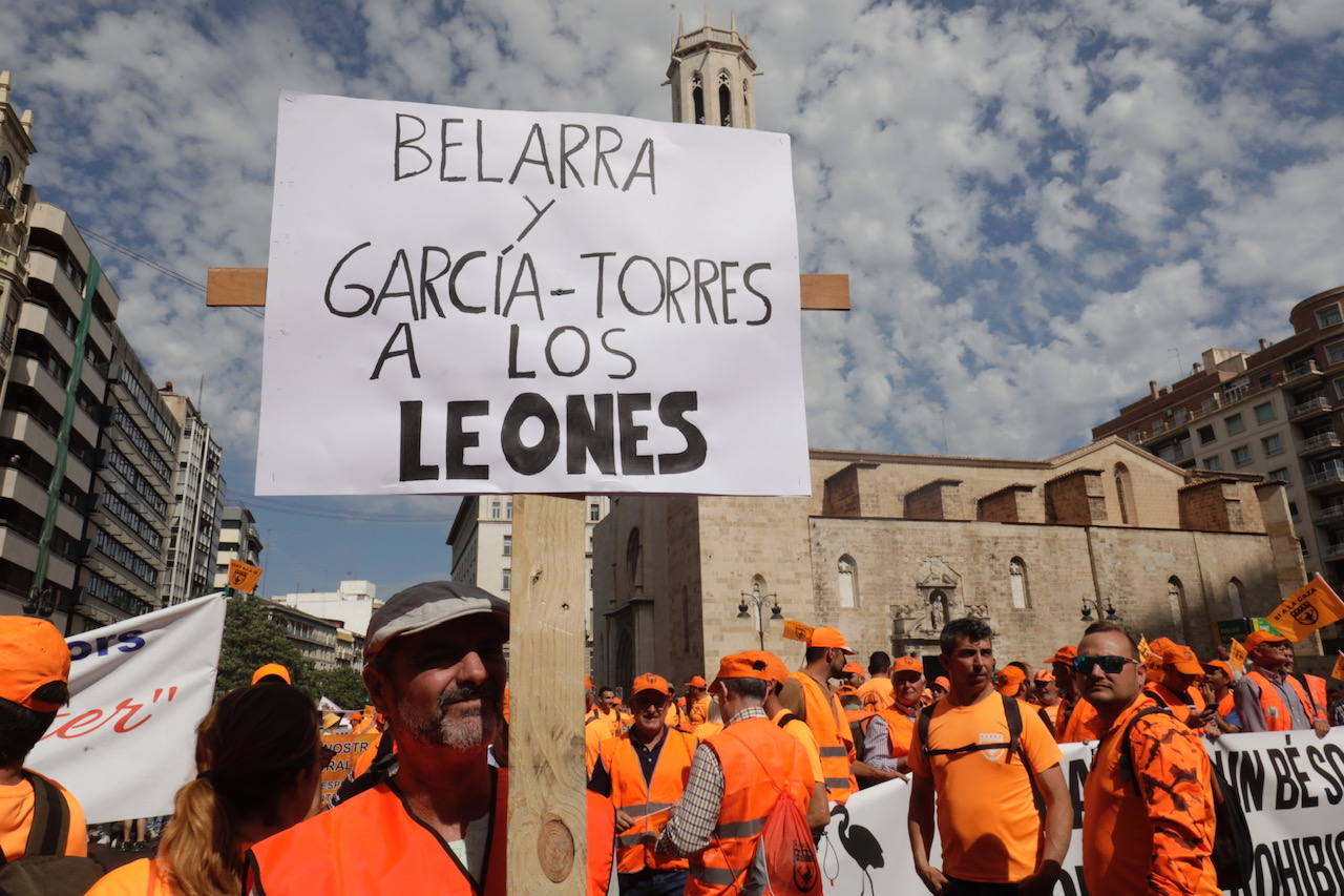 Así ha sido la manifestación en defensa de la caza celebrada en Valencia