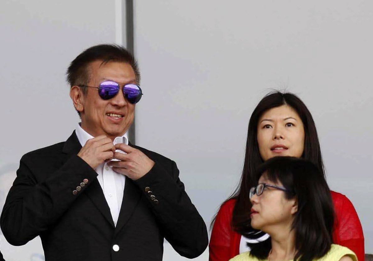 Peter Lim, durante un partido en Almería.