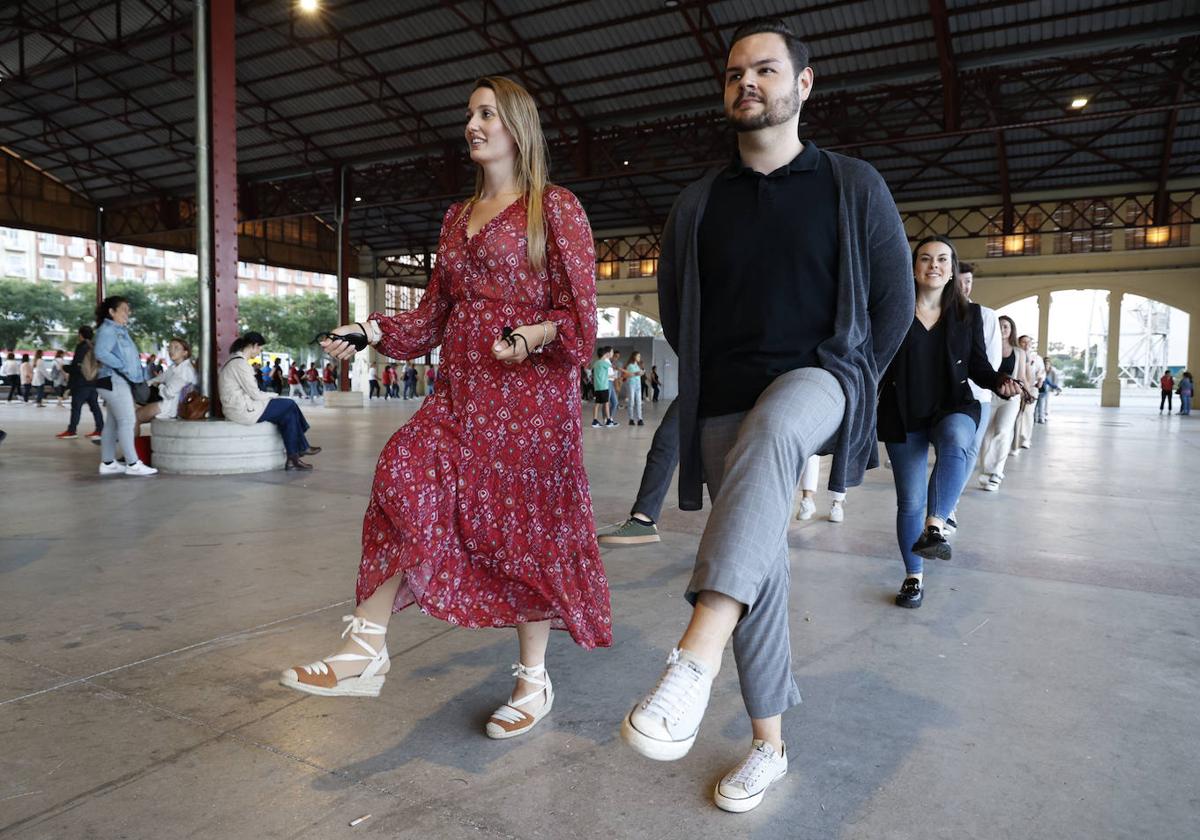 Ensayo general de la dansà celebrada en el Tinglado 2 del puerto de Valencia,