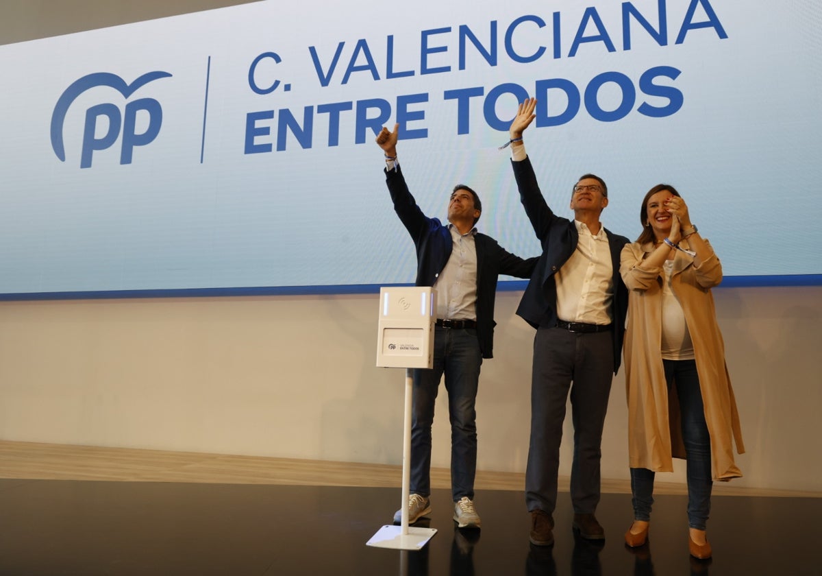 Mazón, Feijóo y Catalá, en Valencia.