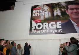 Momento del arranque de la campaña electoral de Jorge Rodríguez.