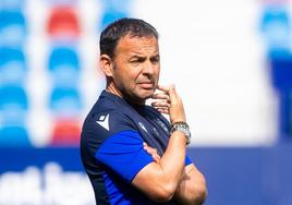 Javi Calleja, durante un entrenamiento.