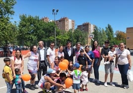 Giner, en un encuentro con familias de la ciudad, este martes.