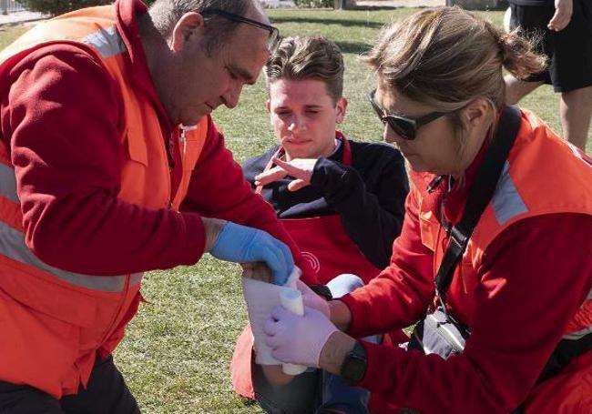 Sanitarios atienden a Luca.