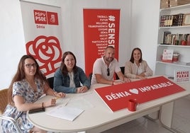 Integrantes de la candidatura del PSPV de Dénia.