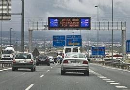 Aviso de radar en la circunvalación.