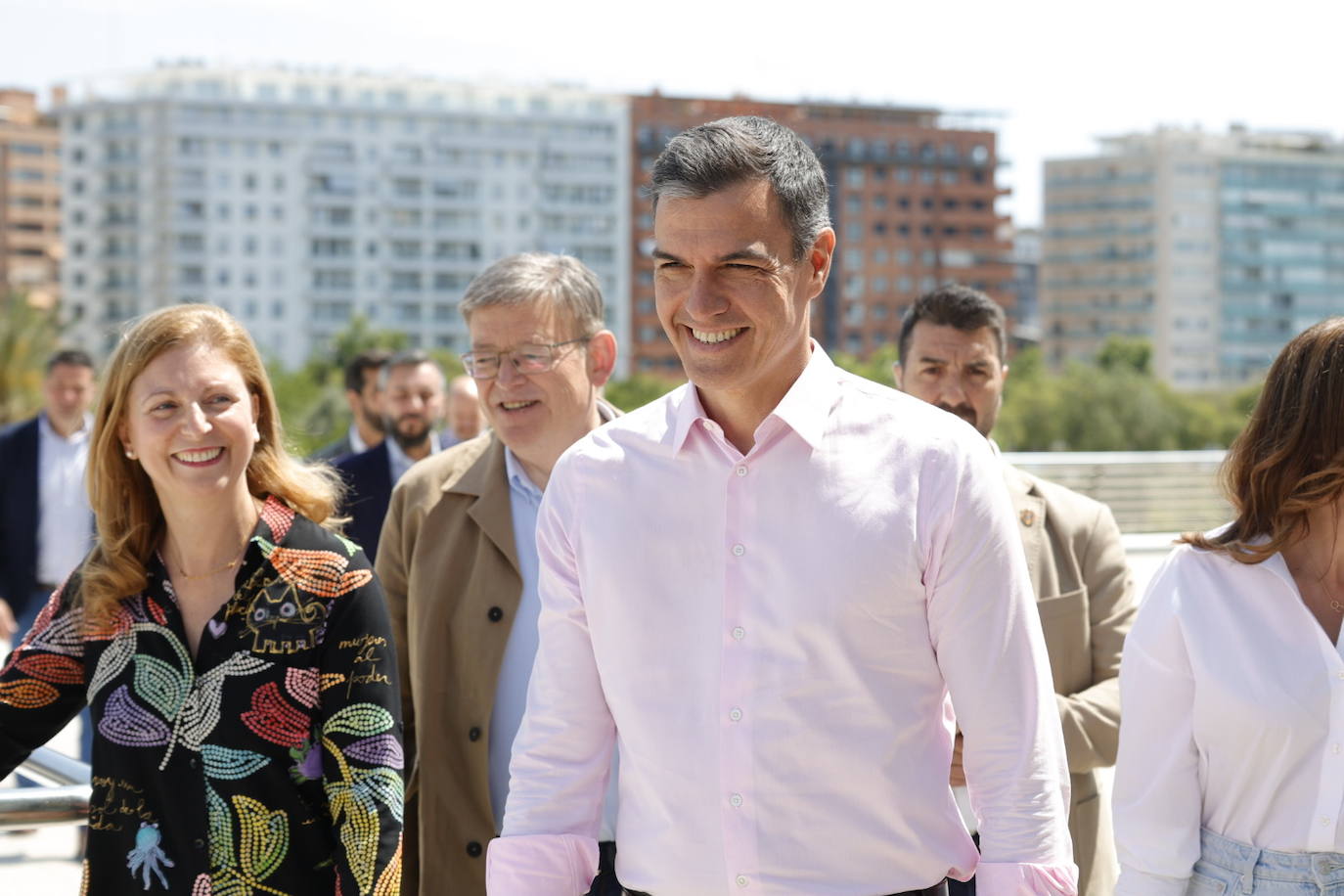 Fotos del mitin de Pedro Sánchez en Valencia antes del 28-M