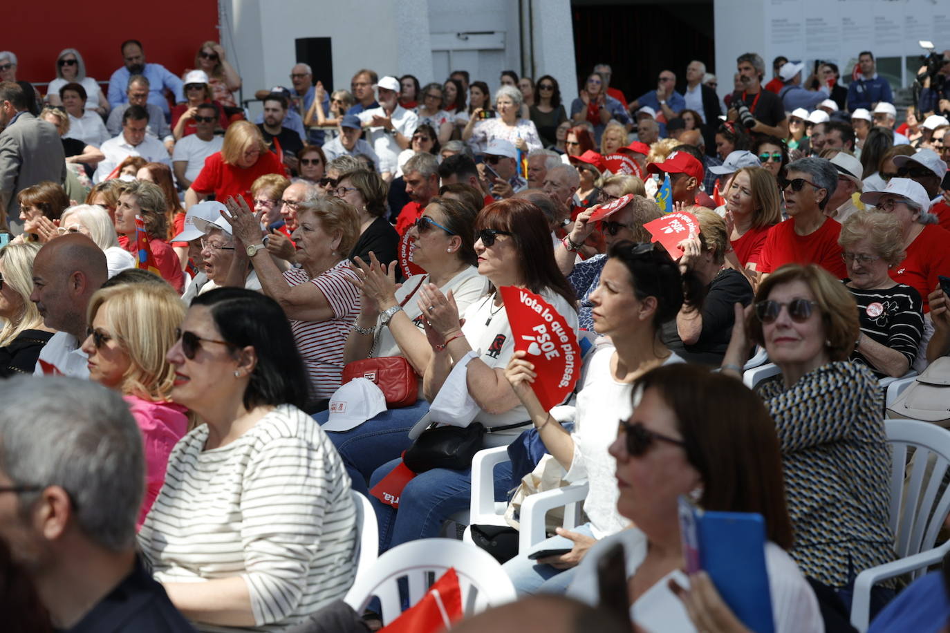 Fotos del mitin de Pedro Sánchez en Valencia antes del 28-M