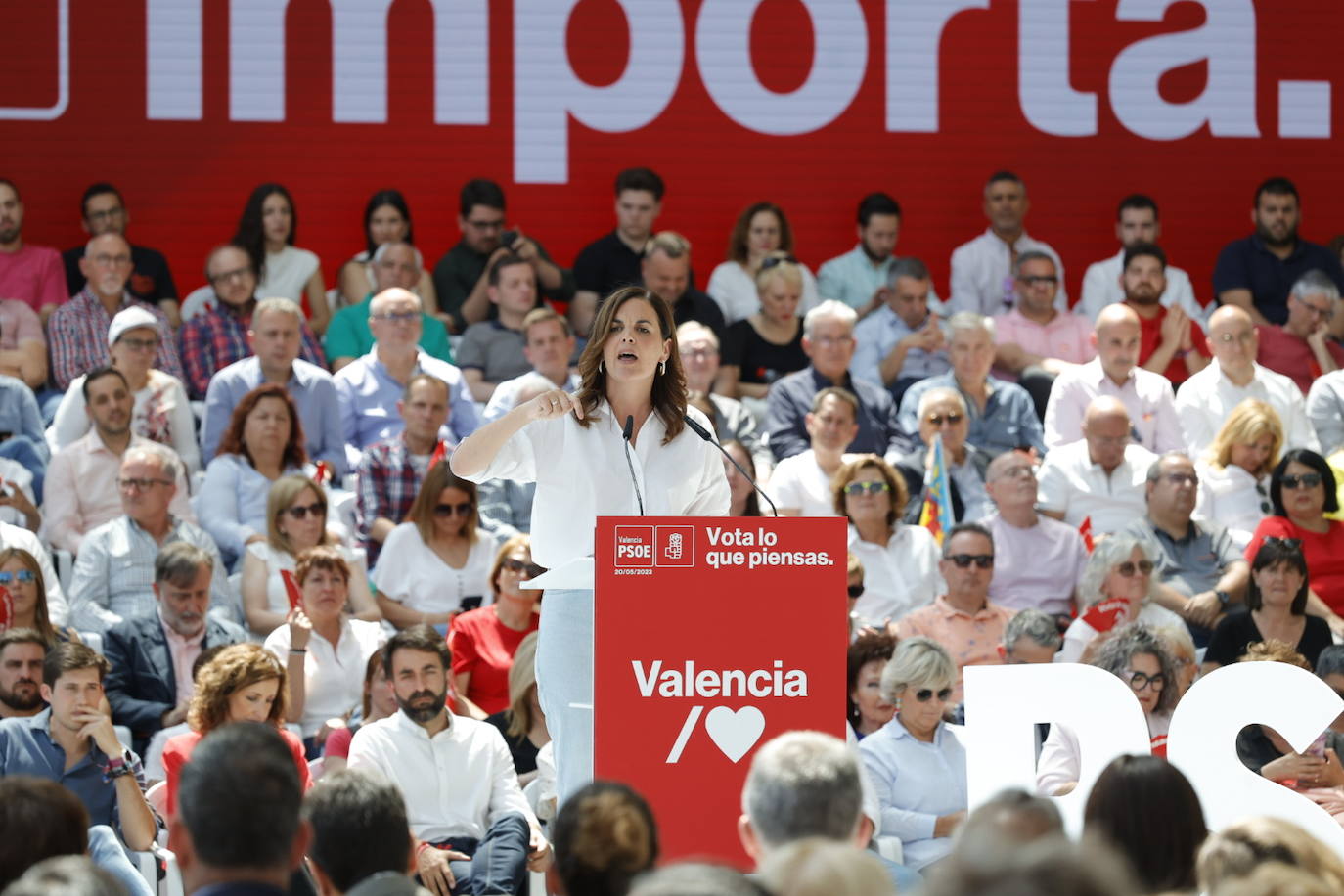 Fotos del mitin de Pedro Sánchez en Valencia antes del 28-M