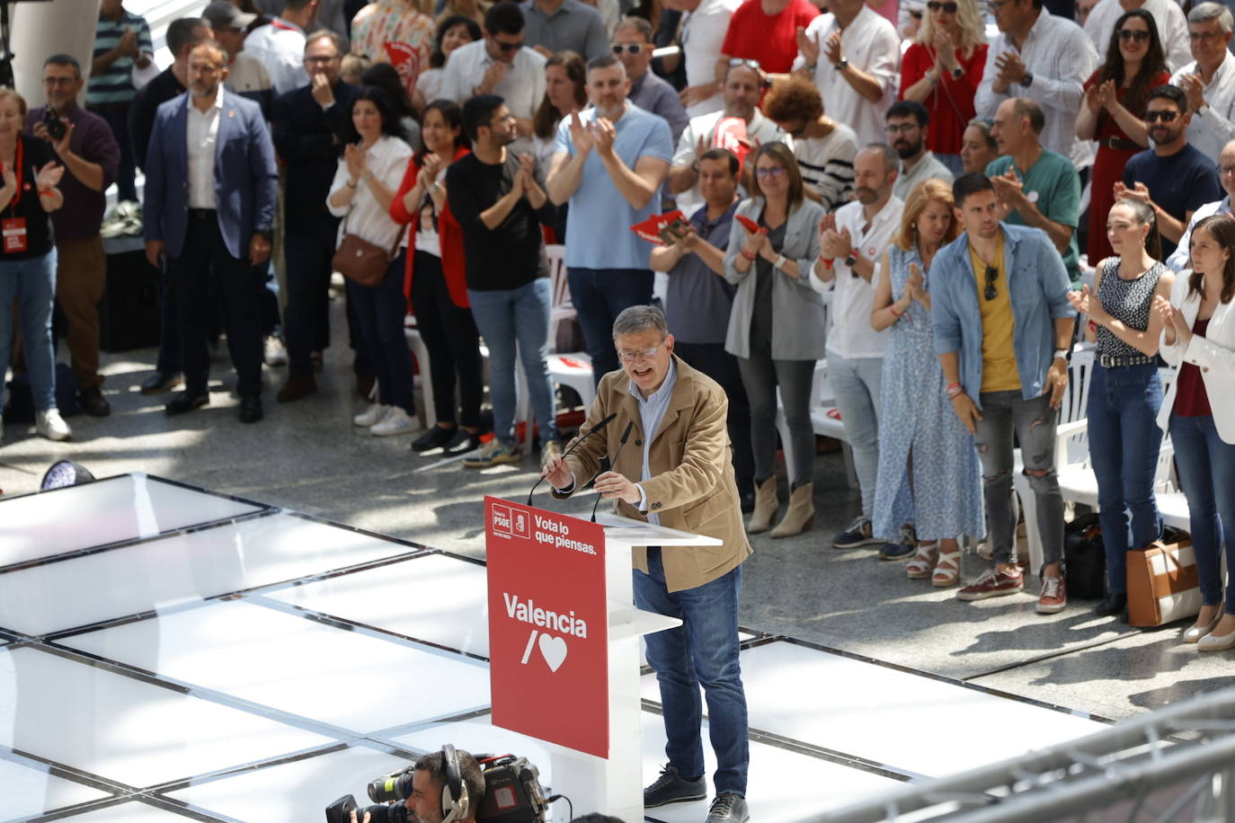 Fotos del mitin de Pedro Sánchez en Valencia antes del 28-M