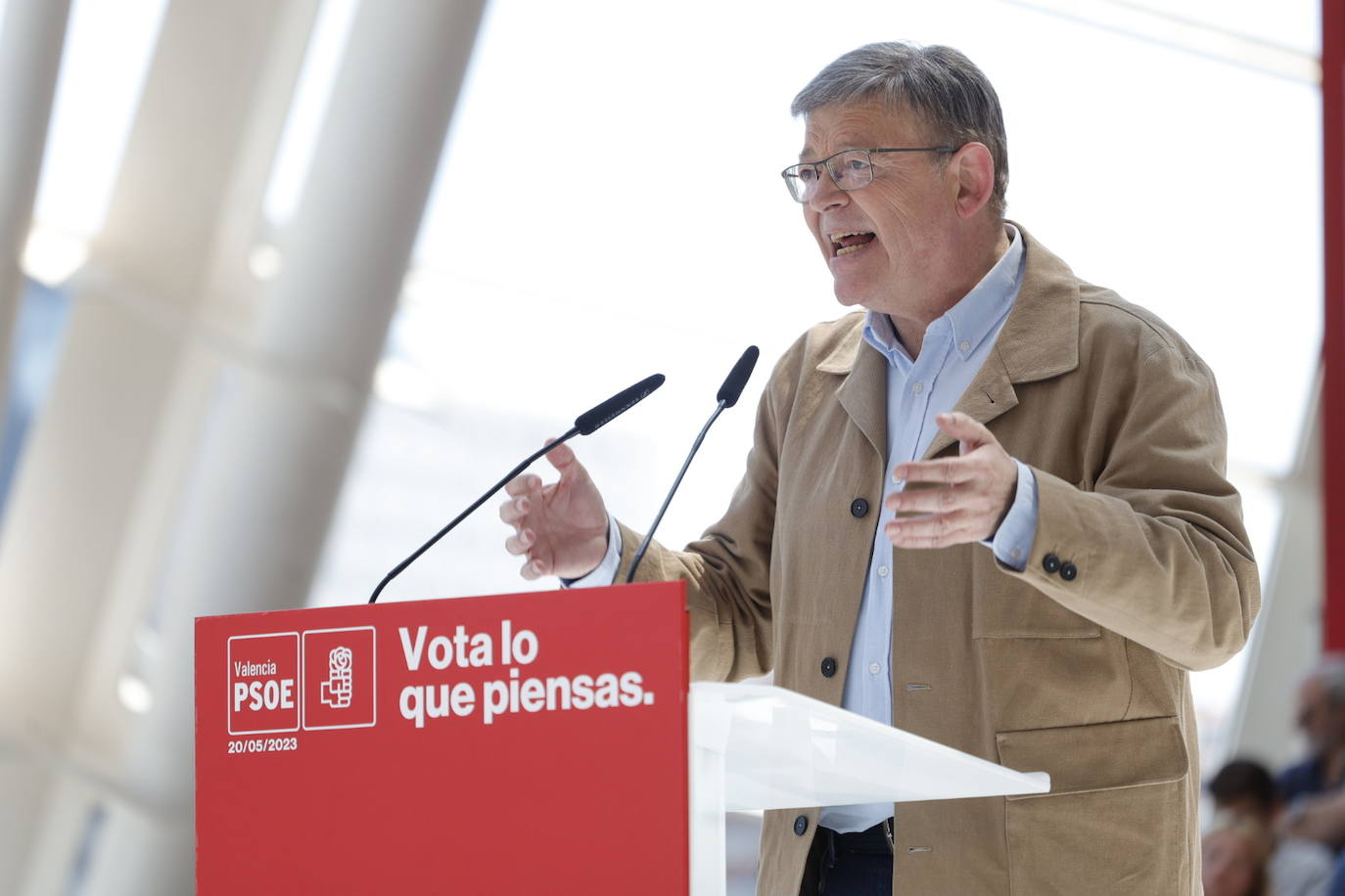 Fotos del mitin de Pedro Sánchez en Valencia antes del 28-M