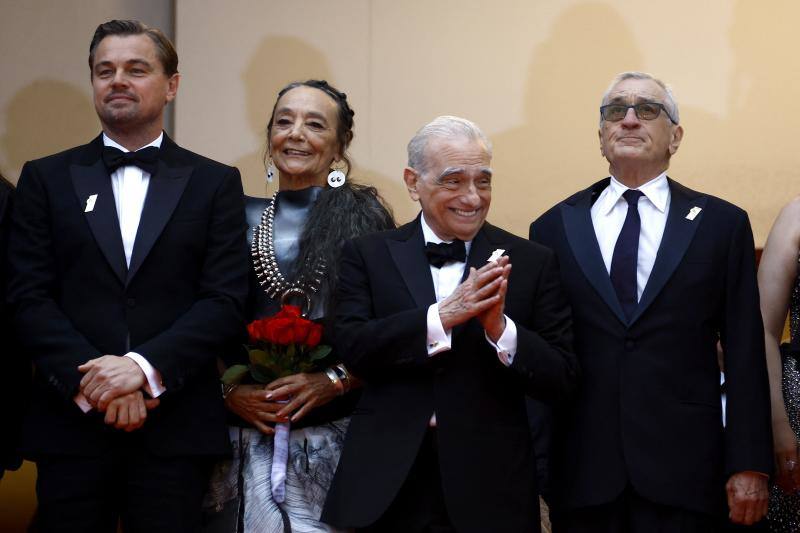 Dicaprio, Tantoo Cardinal, Scorsese y De Niro