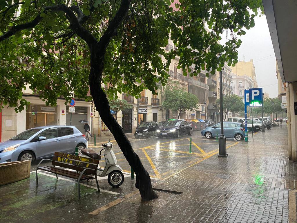 La DANA deja intensas lluvias en Valencia