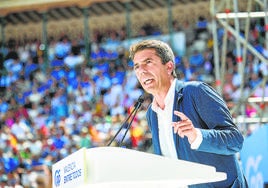 Carlos Mazón, el domingo en la plaza de toros.