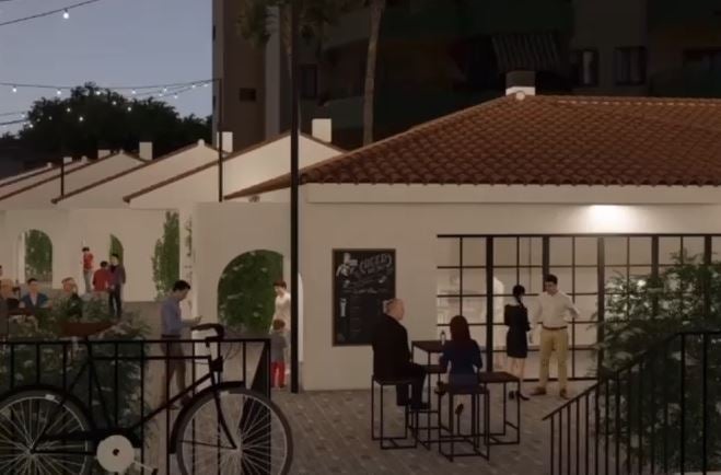 Imagen virtual de la propuesta de UCIN para recuperar la plaza Castell de la playa de Gandia.