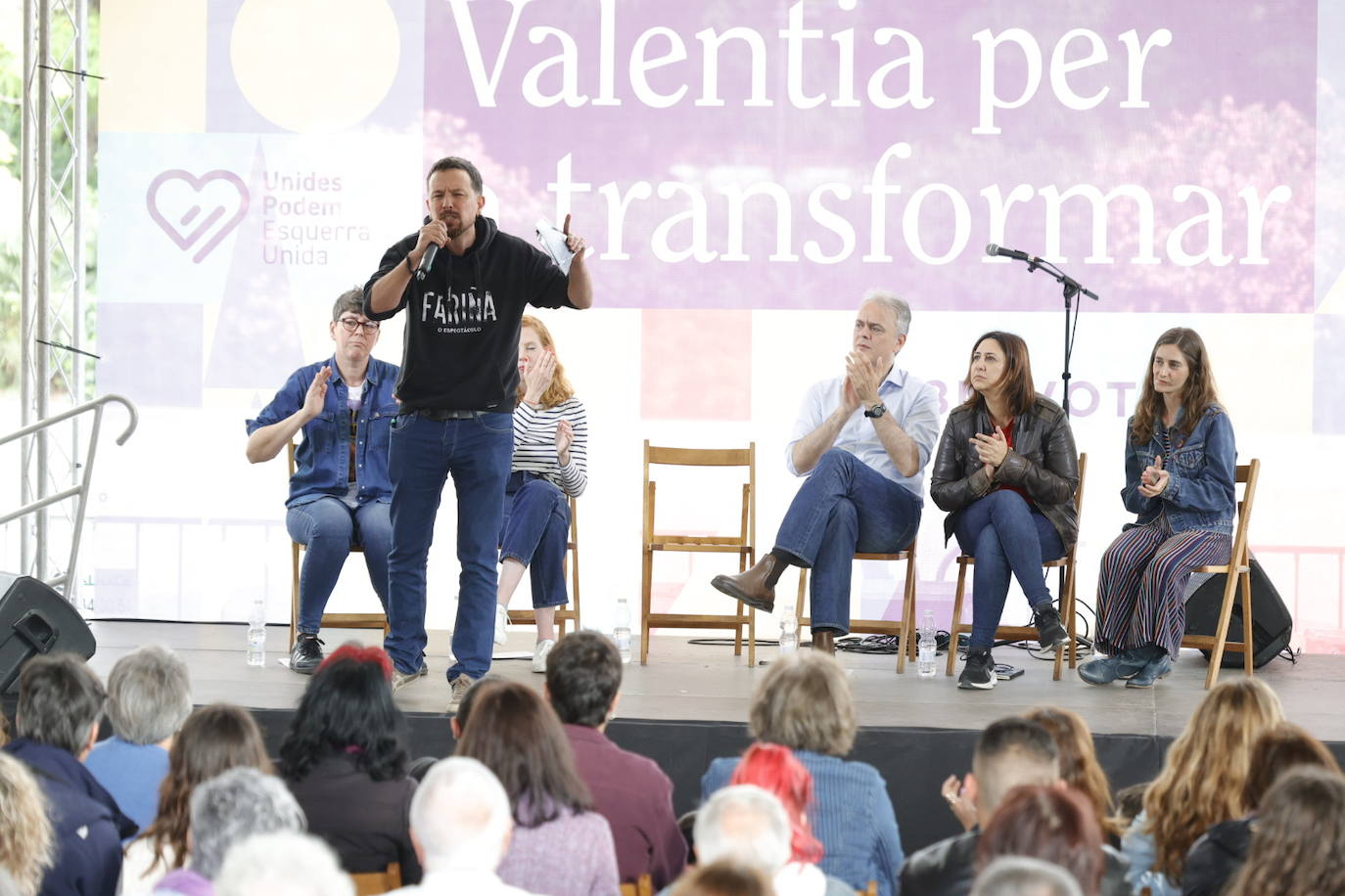 Pablo Iglesias acude al acto de Podemos en Valencia