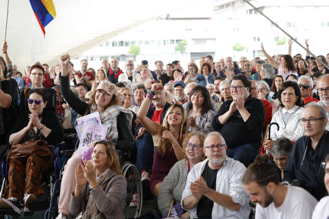 Pablo Iglesias acude al acto de Podemos en Valencia