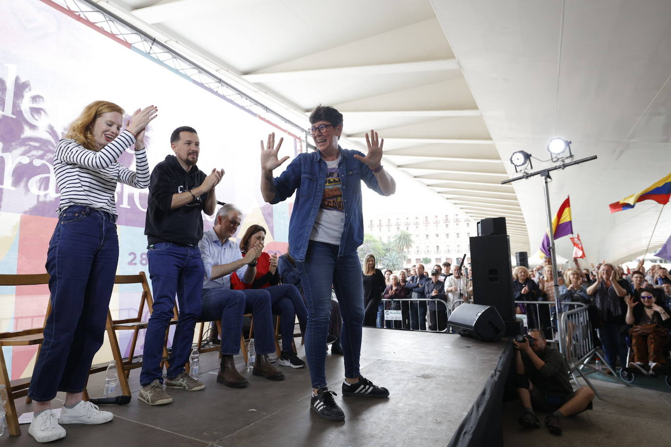 Pablo Iglesias acude al acto de Podemos en Valencia