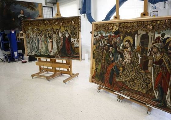 Retablo del Maestro de Perea que desde 2010 se encuentra en restauración.