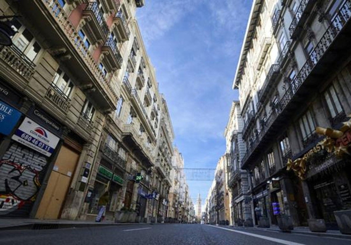 Calle de la Paz de Valencia.