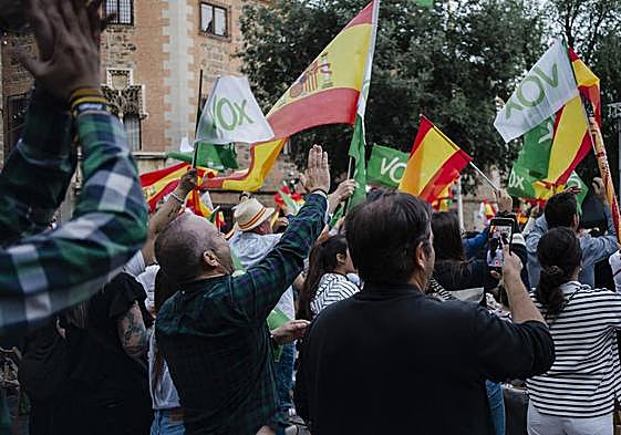 Varios votantes de Vox en una imagen de archivo.