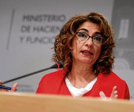 La ministra de Hacienda María Jesús Montero.