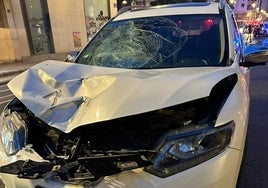 El coche que colisionó contra la bicicleta que conducía la víctima.