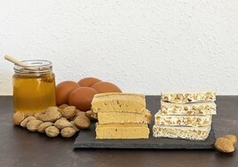 Productos con los que se elabora el turrón.