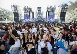 Imagen del pasado viernes 2 de junio, día en el que tuvo lugar el Festival I Love Reggaeton en la Ciudad de las Artes y las Ciencias de Valencia.