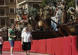 Exposición de las rocas en la plaza de la Virgen, en ediciones anteriores.