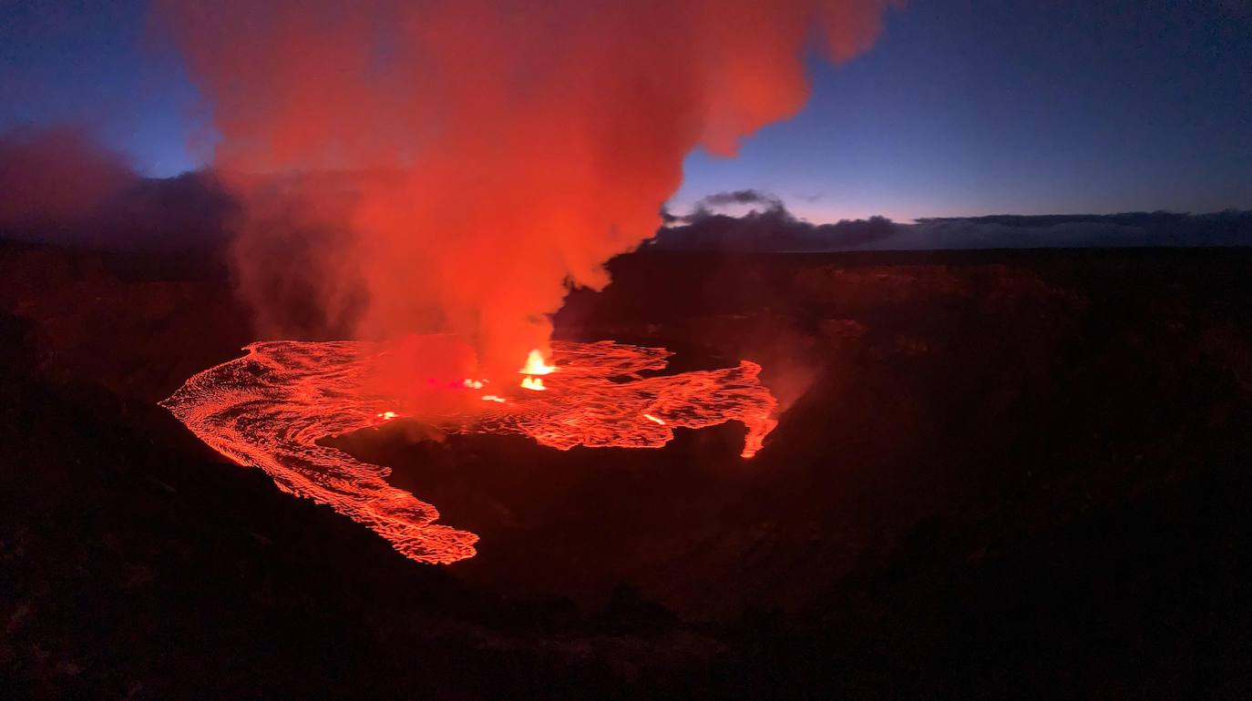 Las impresionantes imágenes del volcán Kilauea en erupción