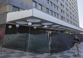 Obras de reforma en el Expohotel de Valencia.