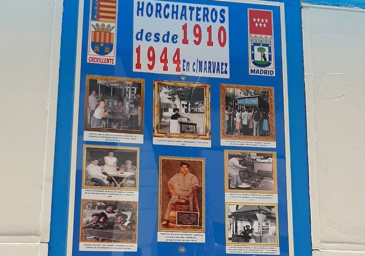 Cartel que luce en uno de los lateraes del 'aguaducho' de José y Miguel.