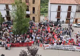 Los manifestantes, en Vilafranca.
