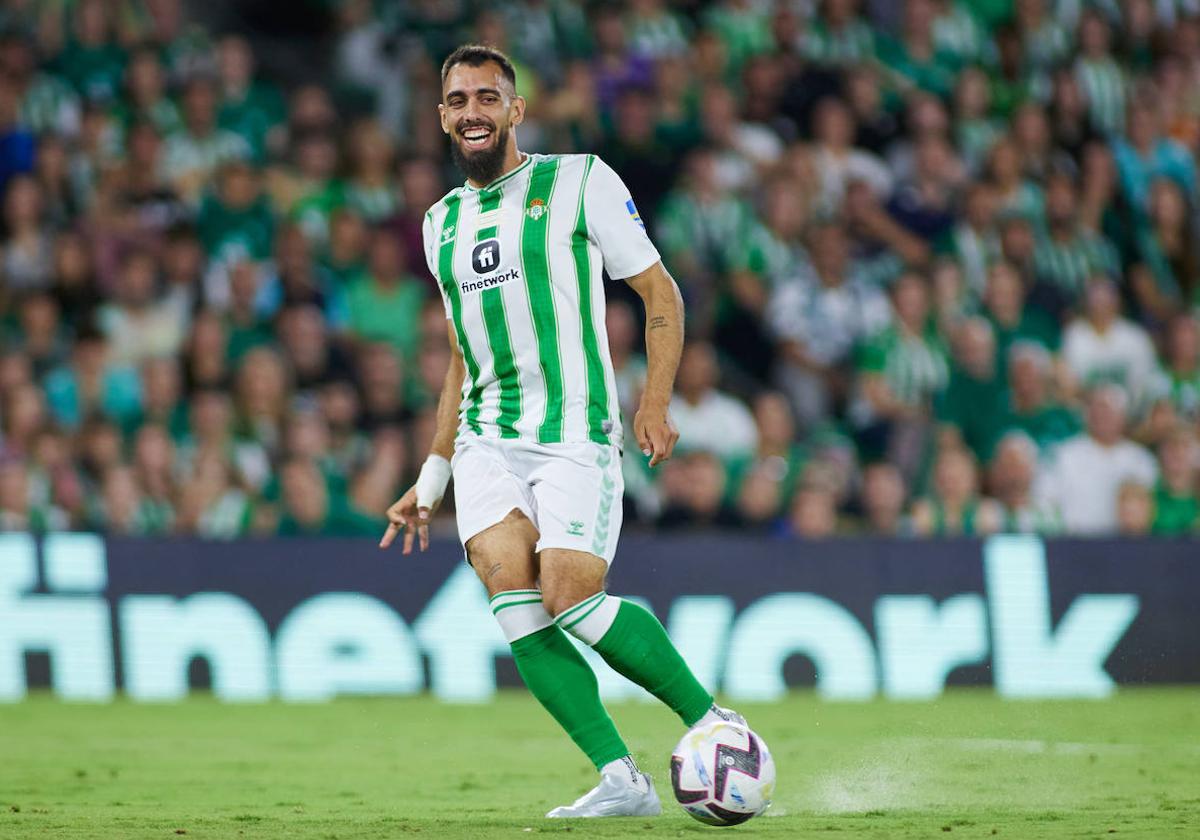 Borja Iglesias durante el partido homenaje que el Betis dedicó a Joaquín.