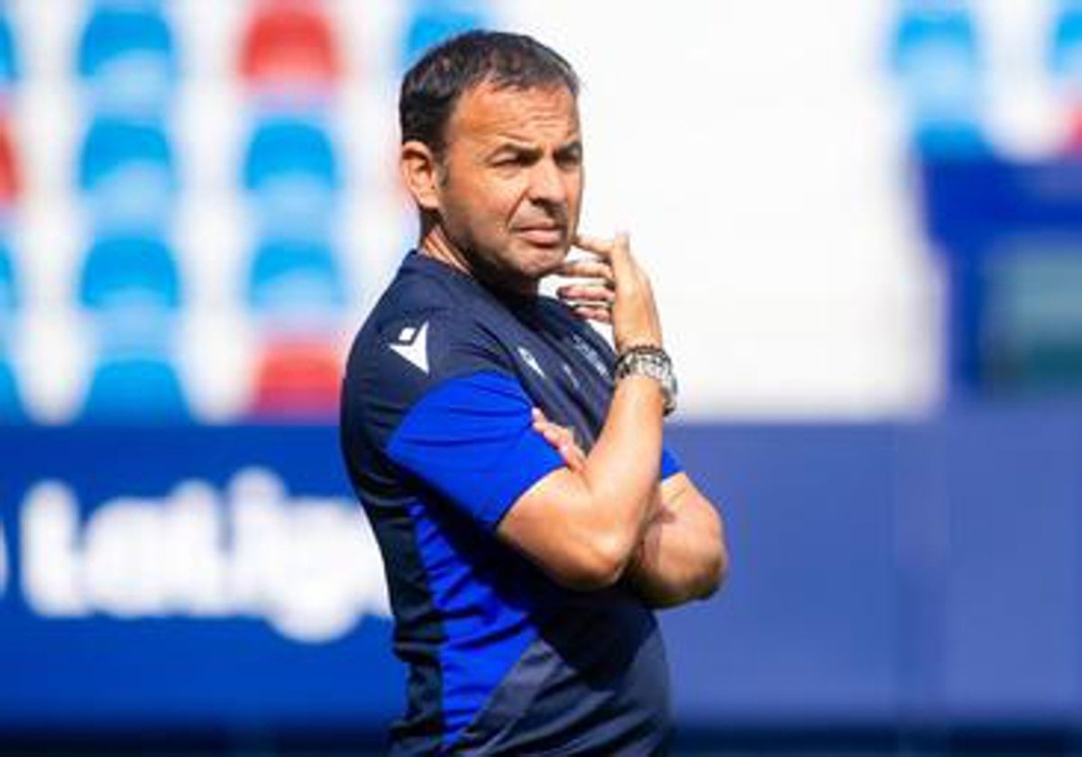 Javi Calleja, durante un entrenamiento.