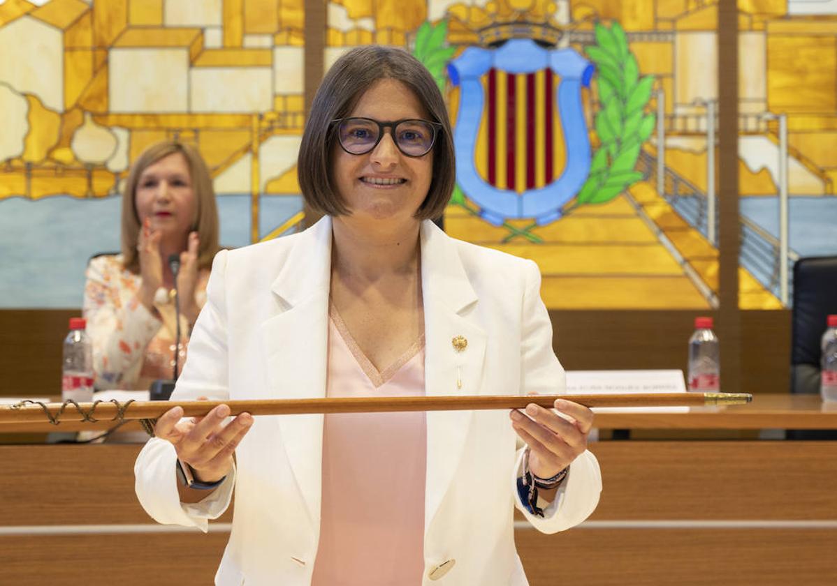 Laura Sáez en la toma de posesión.