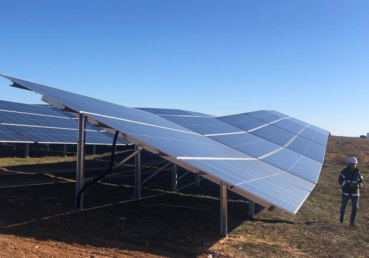 Instalaciones de un parque solar.