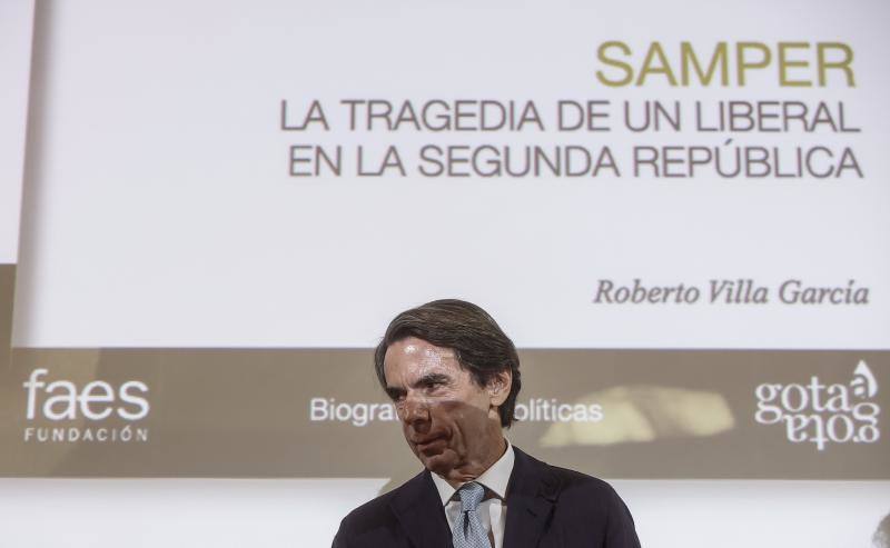 Aznar, en la presentación del libro &#039;Valencia Samper&#039;